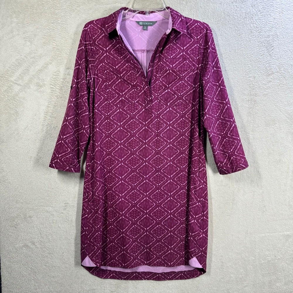 Title Nine Nimblene Dress Womens S Adventurista Magenta Preppy Athleisure